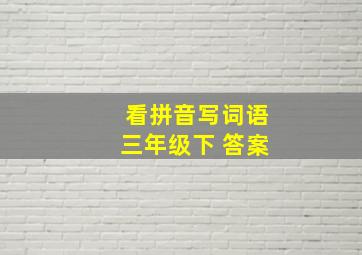 看拼音写词语三年级下 答案